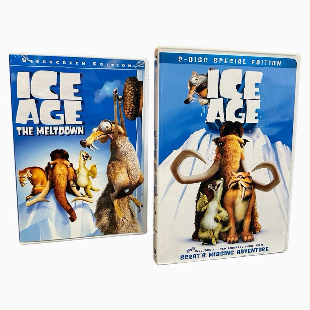 Ice Age 1 & 2 DVD Movie Lot - The Meltdown Widescreen & 2-Disc Special Edition - Picture 1 of 10